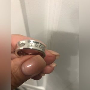 Tiffany & Co wide banded sterling silver sized 8.3/4 no flaws.